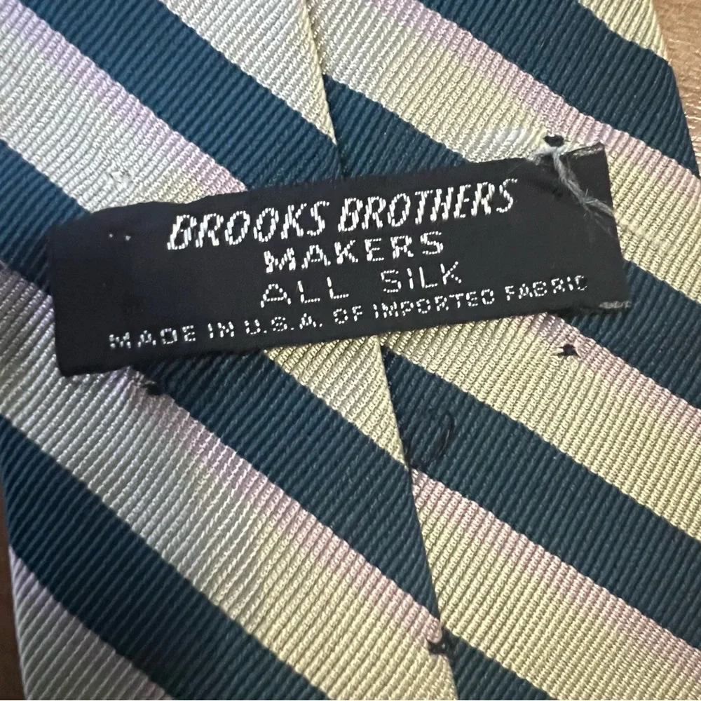 Brooks Brothers‎ #1 Rep Tie Men’s Navy Pink Cream Vintage